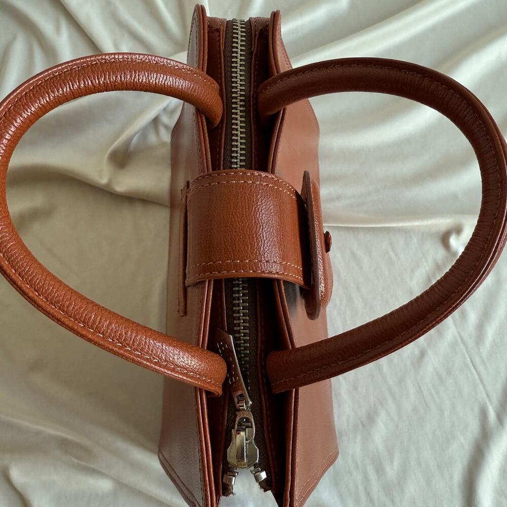 Vintage Jean Paul Gaultier Maroon Leather Top Handle Bag - Mid to Late 90s - Picture 8 of 16